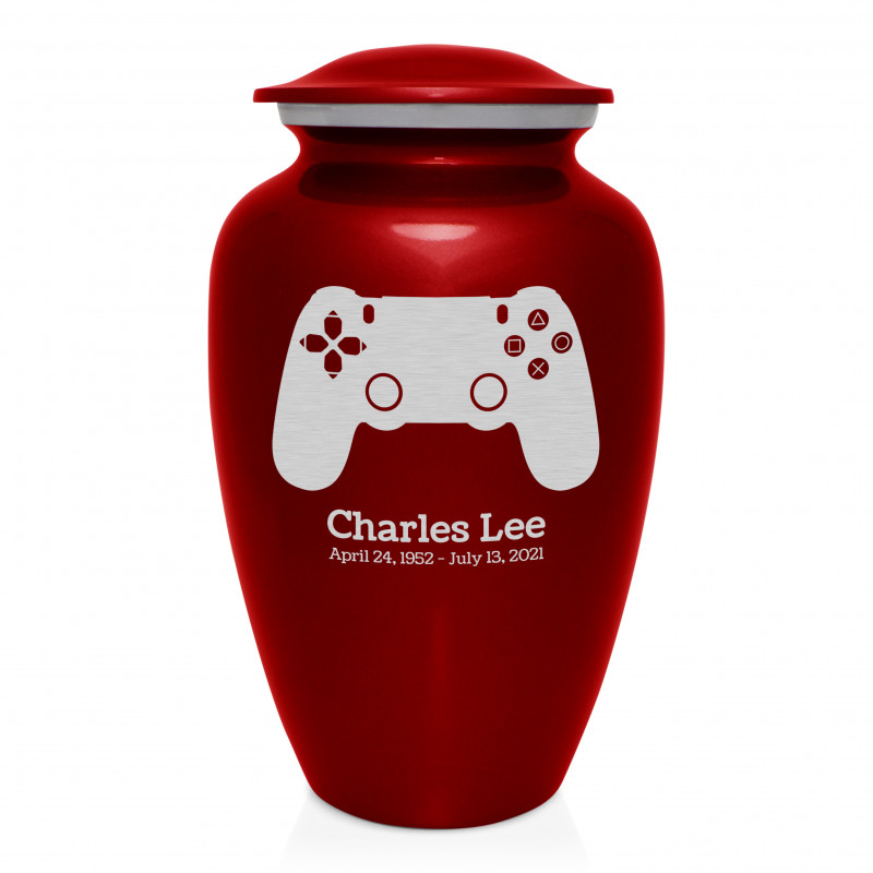 Gaming Controller Cremation Urn - Ruby Red