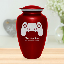 Gaming Controller Cremation Urn - Ruby Red
