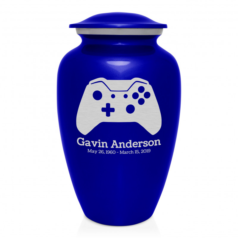 Wireless Controller Cremation Urn - Midnight Blue