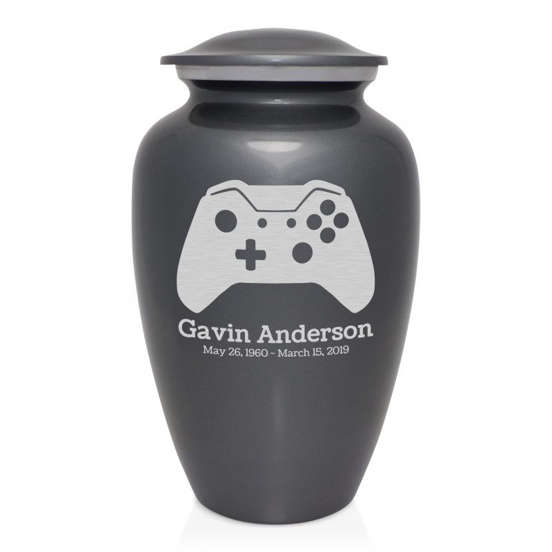 Wireless Controller Cremation Urn - Gunmetal Gray