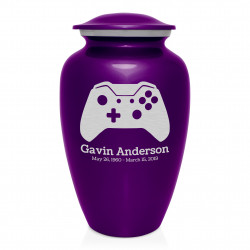 Wireless Controller Cremation Urn - Purple Luster