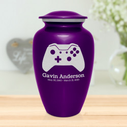 Wireless Controller Cremation Urn - Purple Luster