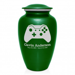 Wireless Controller Cremation Urn - Shamrock Green