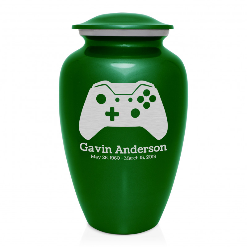 Wireless Controller Cremation Urn - Shamrock Green