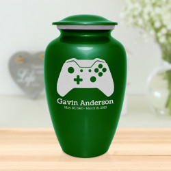 Wireless Controller Cremation Urn - Shamrock Green