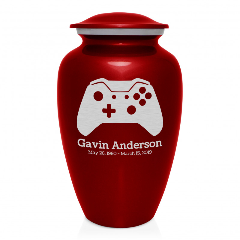 Wireless Controller Cremation Urn - Ruby Red