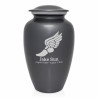 Winged Foot Running Cremation Urn - Gunmetal Gray