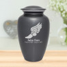 Winged Foot Running Cremation Urn - Gunmetal Gray