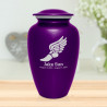 Winged Foot Running Cremation Urn - Purple Luster