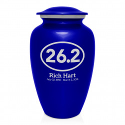 Marathon 26.2 Running Cremation Urn - Midnight Blue