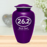 Marathon 26.2 Running Cremation Urn - Purple Luster