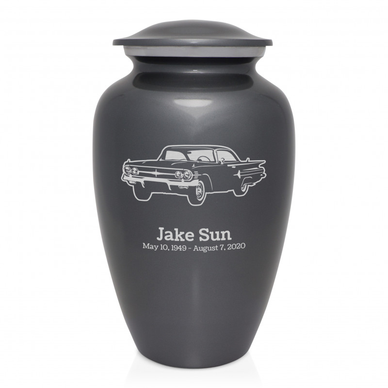 Classic Car III Cremation Urn - Gunmetal Gray