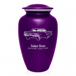 Classic Car III Cremation Urn - Purple Luster