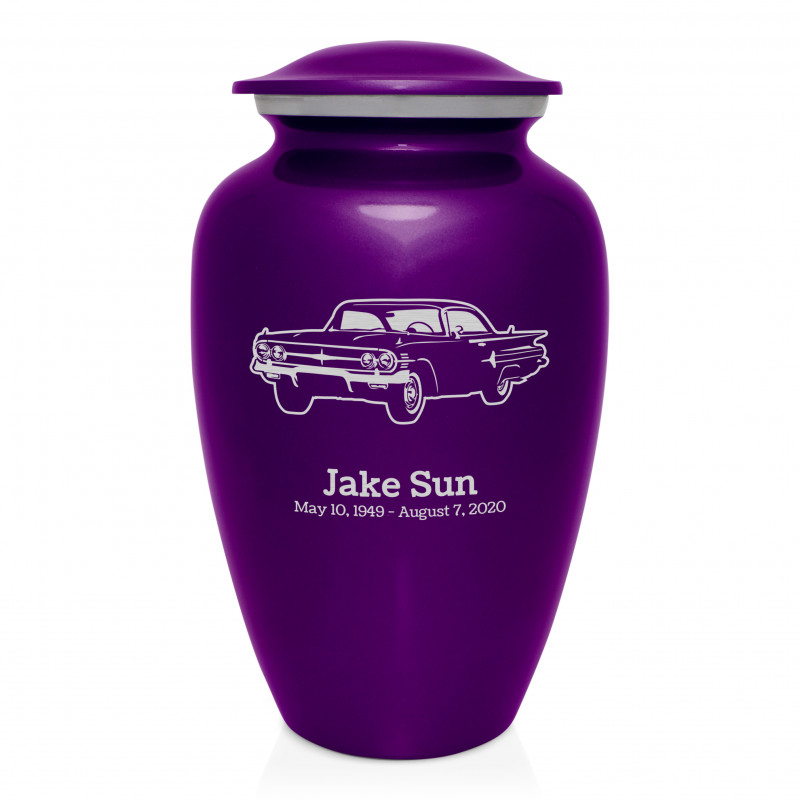 Classic Car III Cremation Urn - Purple Luster