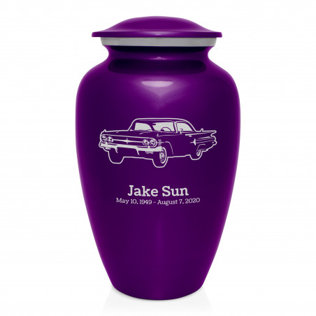 Classic Car III Cremation Urn - Purple Luster