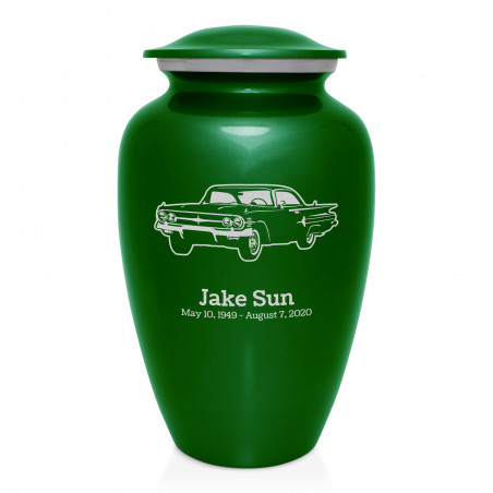 Classic Car III Cremation Urn - Shamrock Green