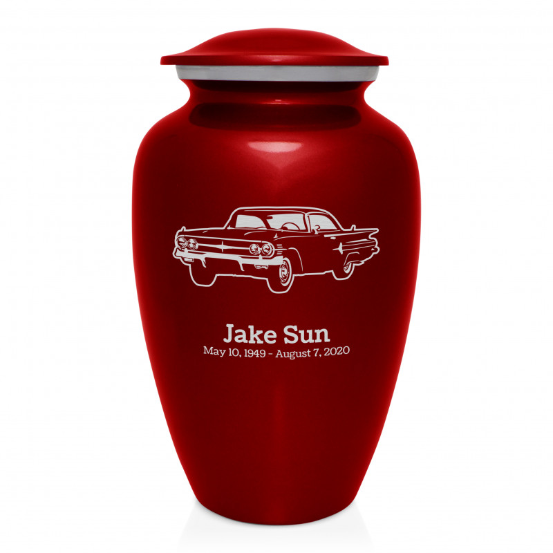 Classic Car III Cremation Urn - Ruby Red
