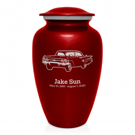 Classic Car III Cremation Urn - Ruby Red