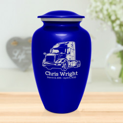 Semi Truck II Cremation Urn - Midnight Blue