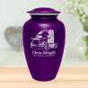 Semi Truck II Cremation Urn - Purple Luster