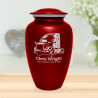 Semi Truck II Cremation Urn - Ruby Red