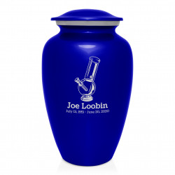 Marijuana Bong Cremation Urn - Midnight Blue