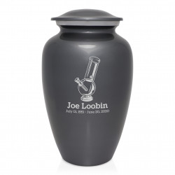Marijuana Bong Cremation Urn - Gunmetal Gray