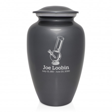 Marijuana Bong Cremation Urn - Gunmetal Gray