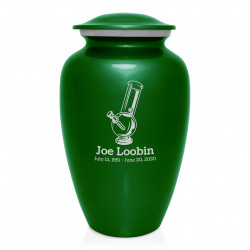Marijuana Bong Cremation Urn - Shamrock Green