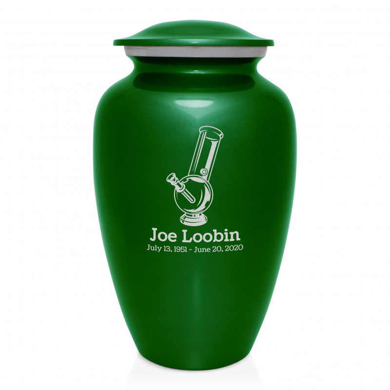 Marijuana Bong Cremation Urn - Shamrock Green