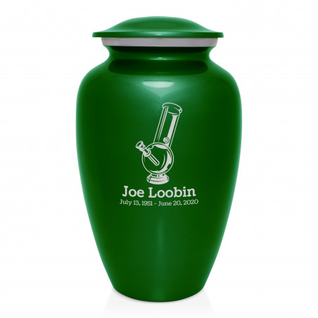 Marijuana Bong Cremation Urn - Shamrock Green