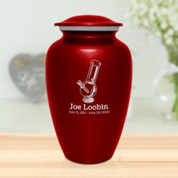 Marijuana Bong Cremation Urn - Ruby Red