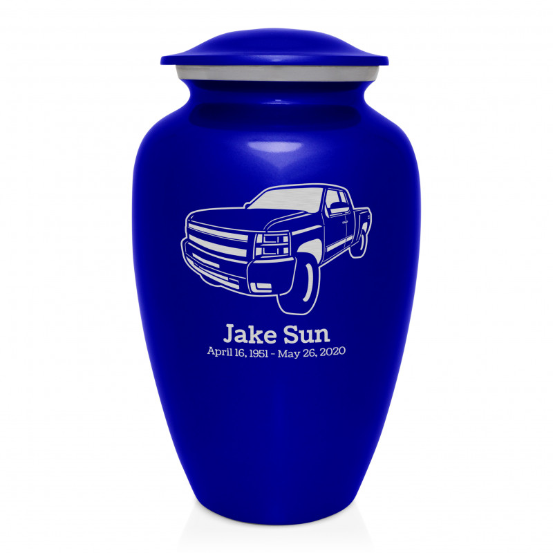 Truck I Cremation Urn - Midnight Blue
