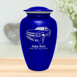 Truck I Cremation Urn - Midnight Blue