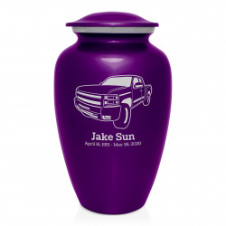Truck I Cremation Urn - Purple Luster