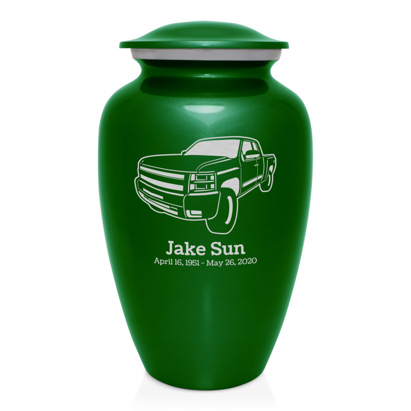 Truck I Cremation Urn - Shamrock Green
