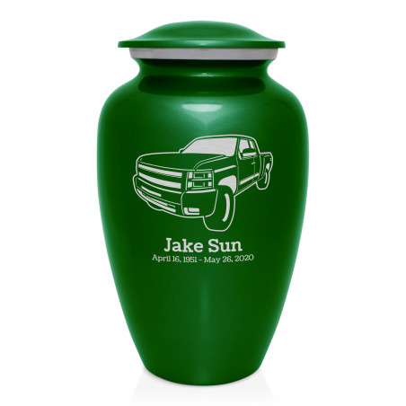 Truck I Cremation Urn - Shamrock Green