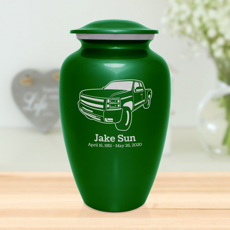 Truck I Cremation Urn - Shamrock Green