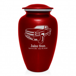 Truck I Cremation Urn - Ruby Red