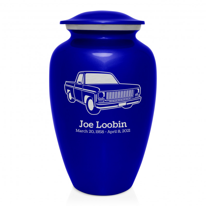Truck II Cremation Urn - Midnight Blue