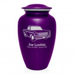 Truck II Cremation Urn - Purple Luster