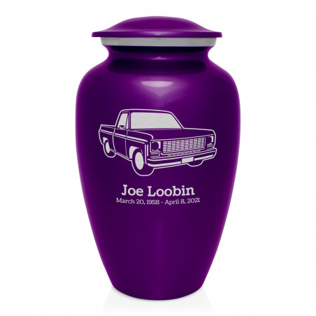 Truck II Cremation Urn - Purple Luster