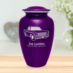 Truck II Cremation Urn - Purple Luster