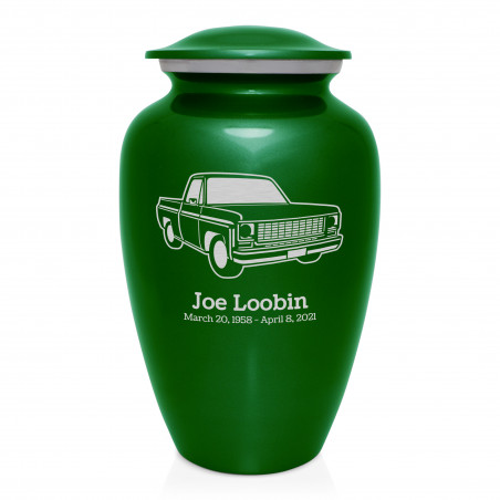 Truck II Cremation Urn - Shamrock Green
