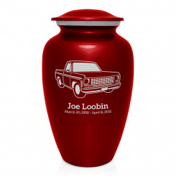 Truck II Cremation Urn - Ruby Red