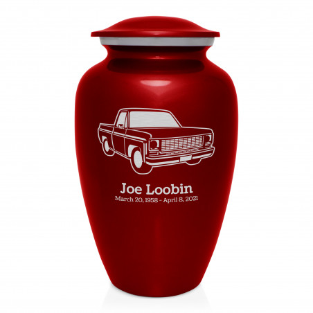Truck II Cremation Urn - Ruby Red