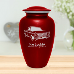 Truck II Cremation Urn - Ruby Red