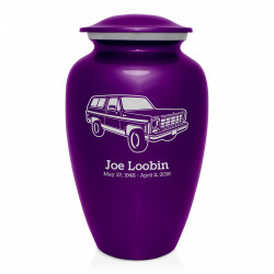 SUV Cremation Urn - Purple Luster