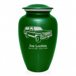 SUV Cremation Urn - Shamrock Green