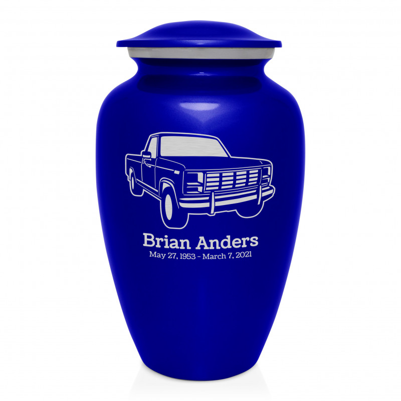 Truck IV Cremation Urn - Midnight Blue